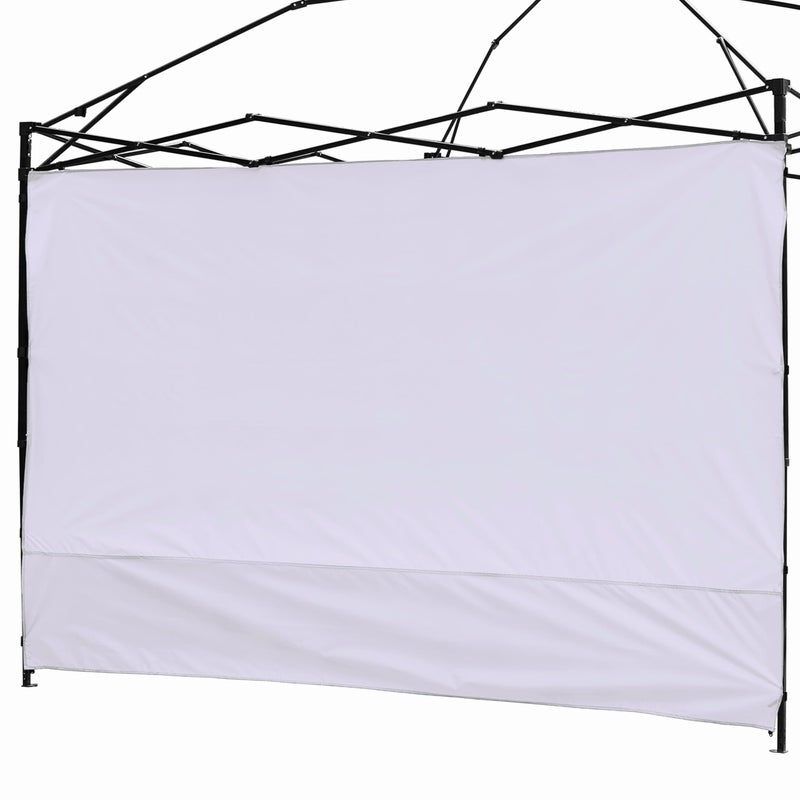 NINAT Canopy Sunwall Sidewall Gazebos Tent Waterproof for 10x10ft Pop up Canopy Straight Leg Gazebos Outdoor Instant Canopies 1 Pcs White Canopy Sidewall Only - Image 1